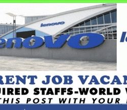 Latest Job Vacancies in Lenovo